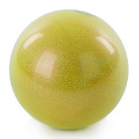 Мяч для художественной гимнастики d15 см AB2803B желтый металлик