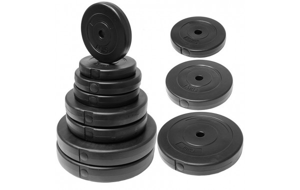 Диск пластиковый, цемент, d26 мм Sportex, 1,25 кг CPL-100 черный 600_380
