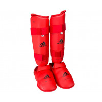 Защита голени и стопы Adidas WKF Shin & Removable Foot красная 661.35