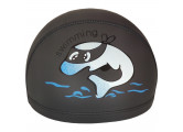 Шапочка для плавания детская Sportex Дельфин (ПУ) E41280 черный