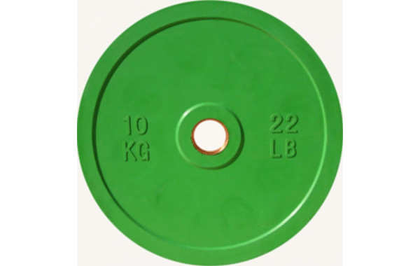 Диск обрезиненный 10кг Johns DR71025 - 10С зеленый 600_380