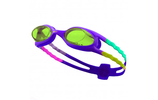 Очки для плавания детские ЗЕЛЕНЫЕ линзы, нерегул .пер., фиолетовая оправа Nike Easy Fit NESSB166593 600_380
