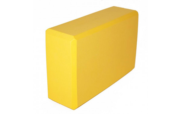 Йога блок полумягкий (желтый) 223х150х76мм, из вспененного ЭВА (A25806) Sportex BE100-A 600_380