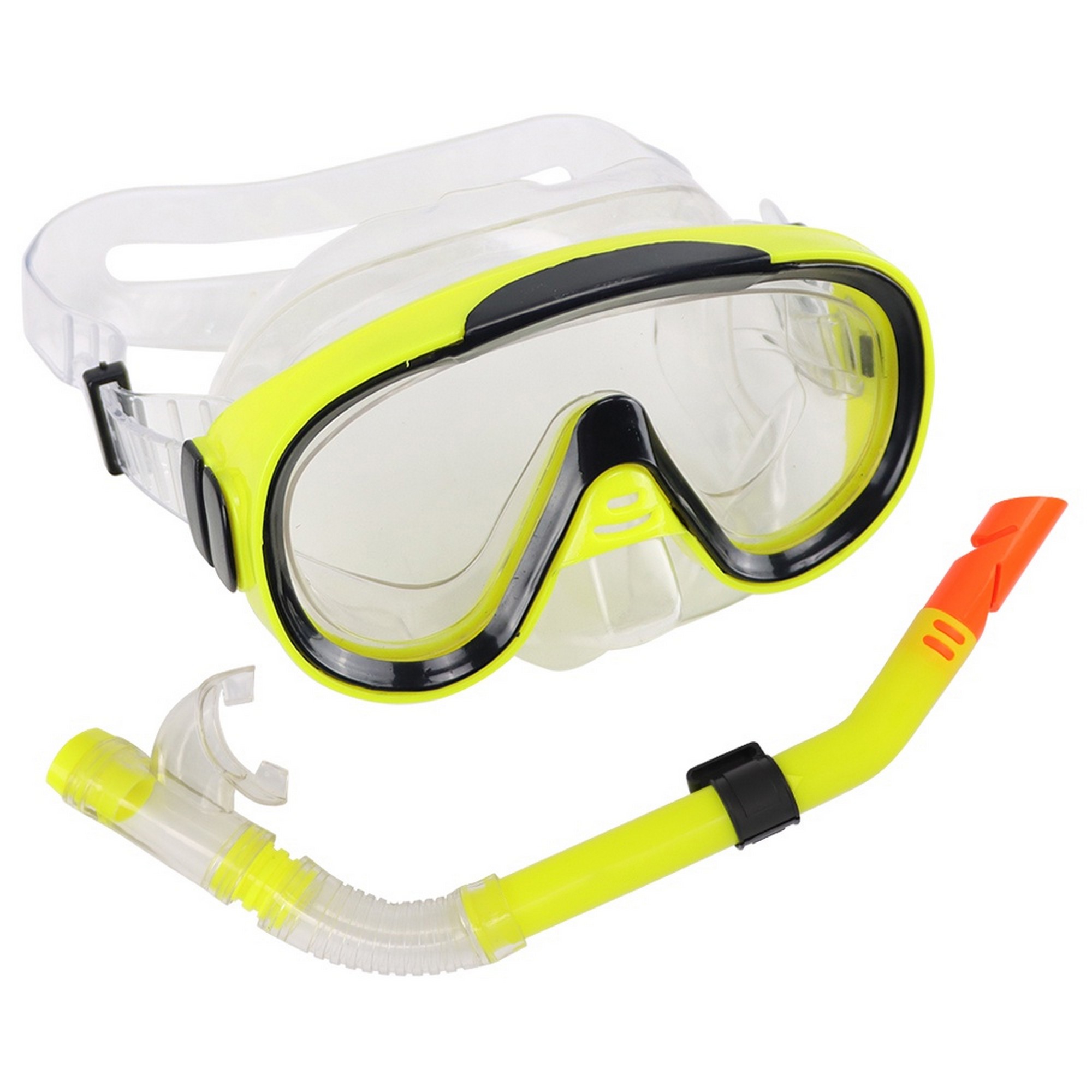 Набор для плавания Sportex юниорский, маска+трубка (ПВХ) E39246-3 желтый 2000_2000
