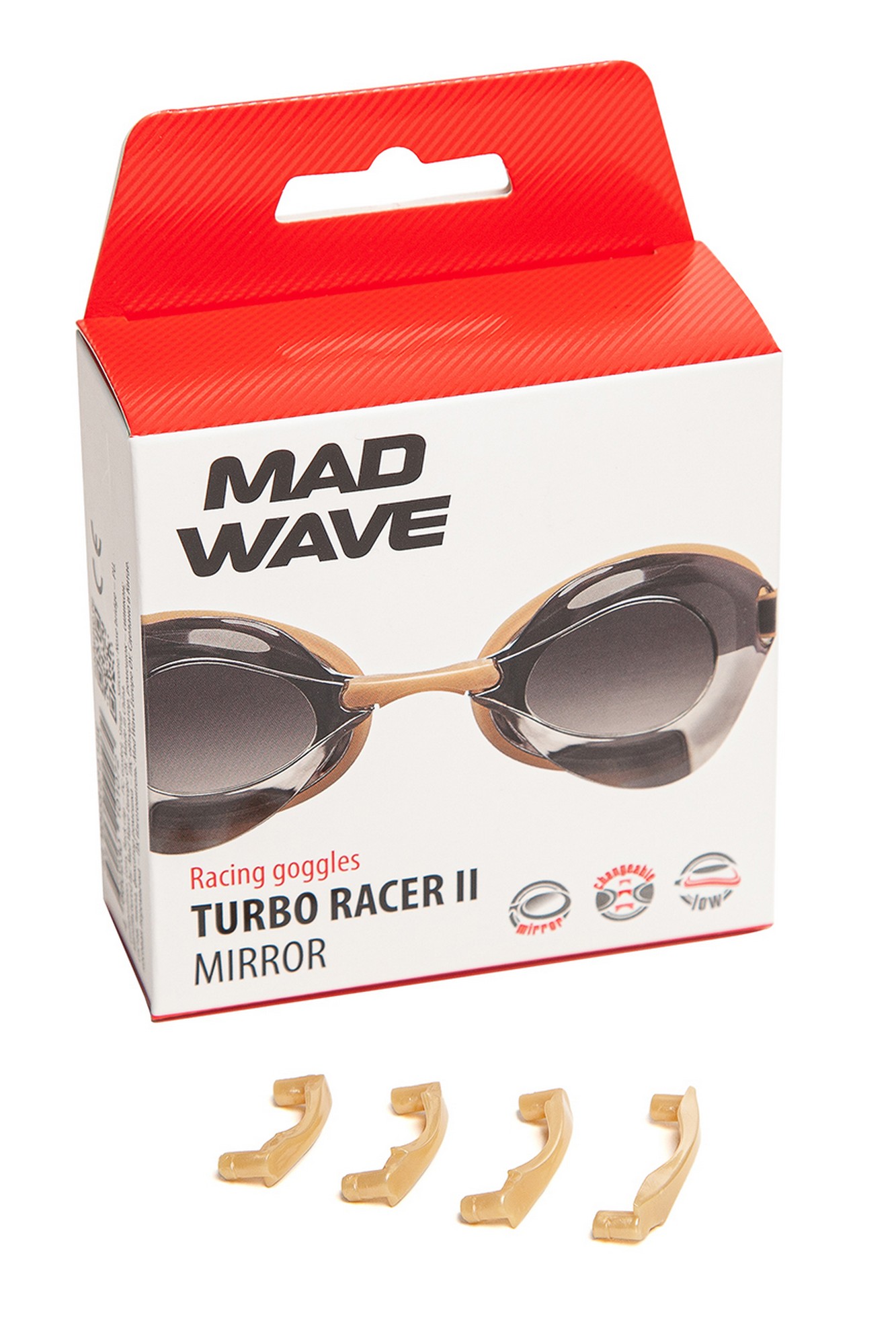 Стартовые очки Mad Wave Turbo Racer II Mirror M0458 07 0 14W бежевый 1333_2000
