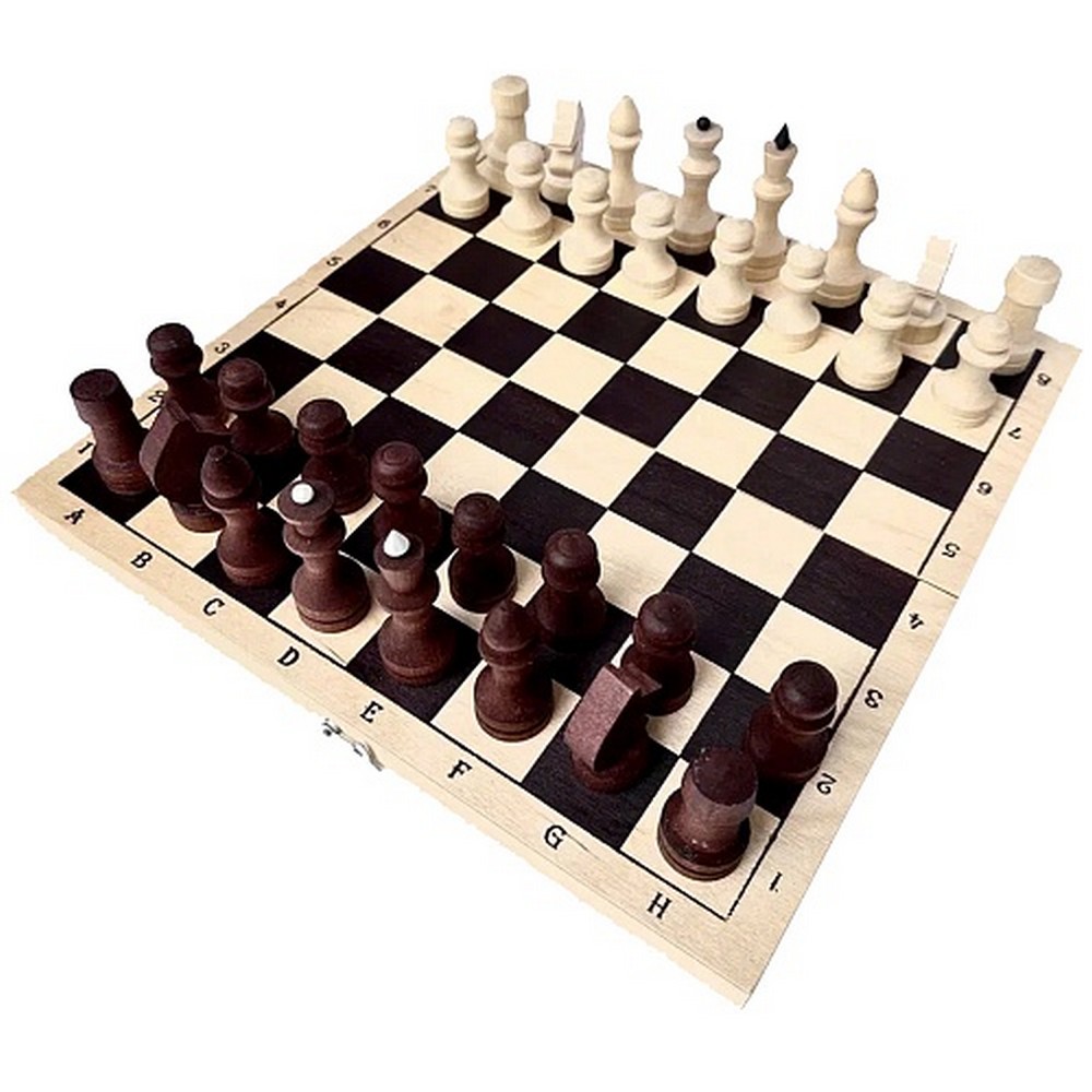 Шахматы обиходные парафинированные с доской 29x14,5x3,8 1000_1000