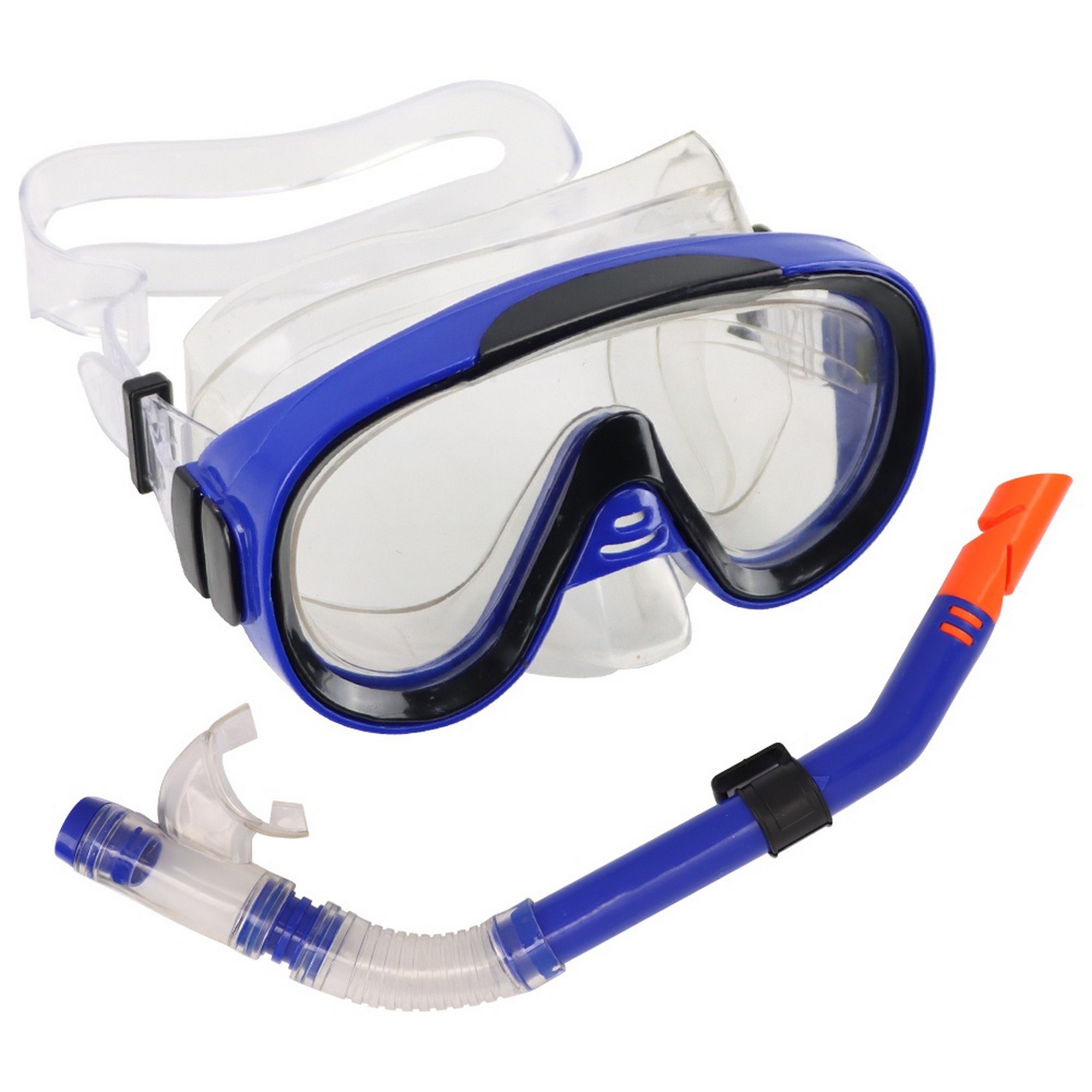 Набор для плавания Sportex юниорский, маска+трубка (ПВХ) E39246-1 синий 2000_2000
