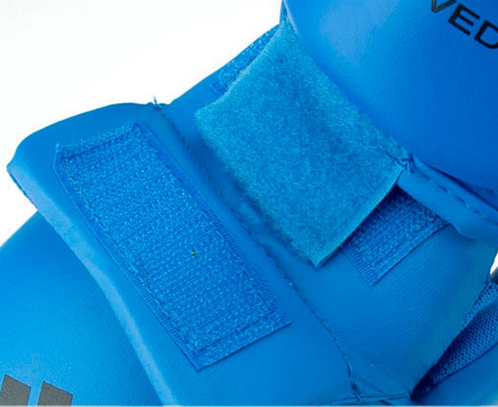 Защита голени и стопы Adidas WKF Shin & Removable Foot синяя 661.35 978_800