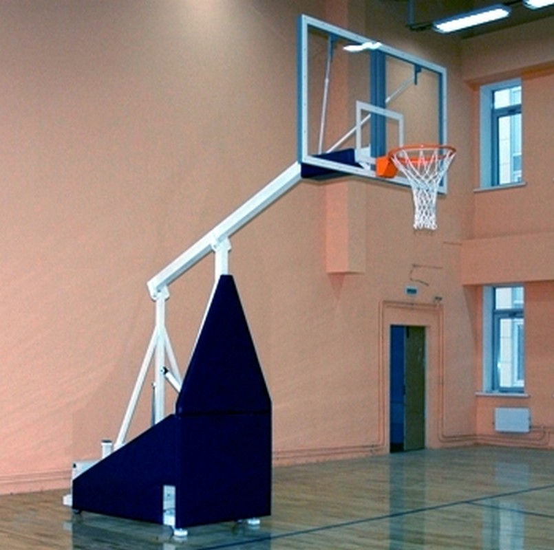 Стойка баскетбольная игровая мобильная складная с гидромеханизмом вынос 165 см, без противовесов Atlet IMP-A18E 805_800