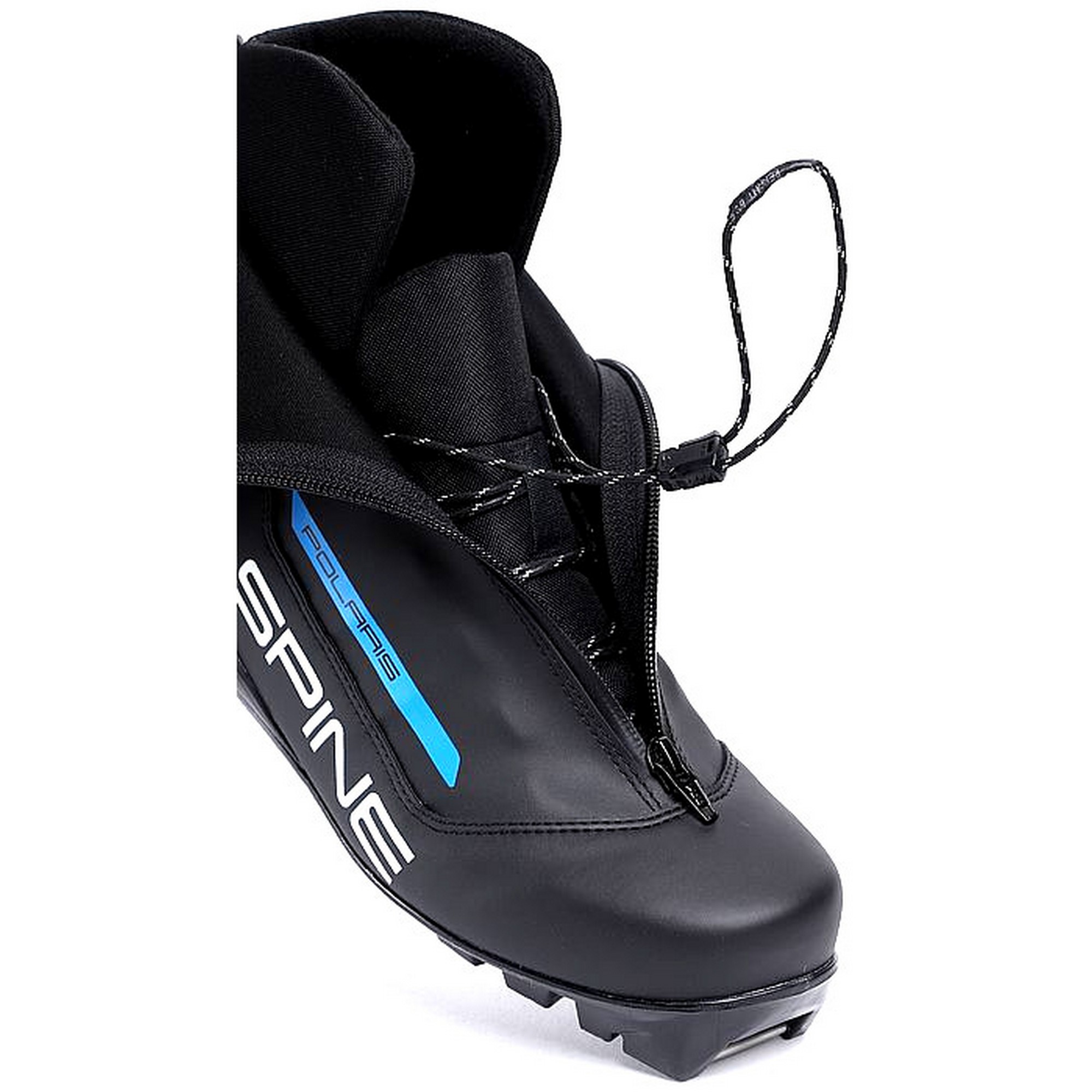 Лыжные ботинки NNN Spine Polaris Pro 385-23 черный\синий 2000_2000