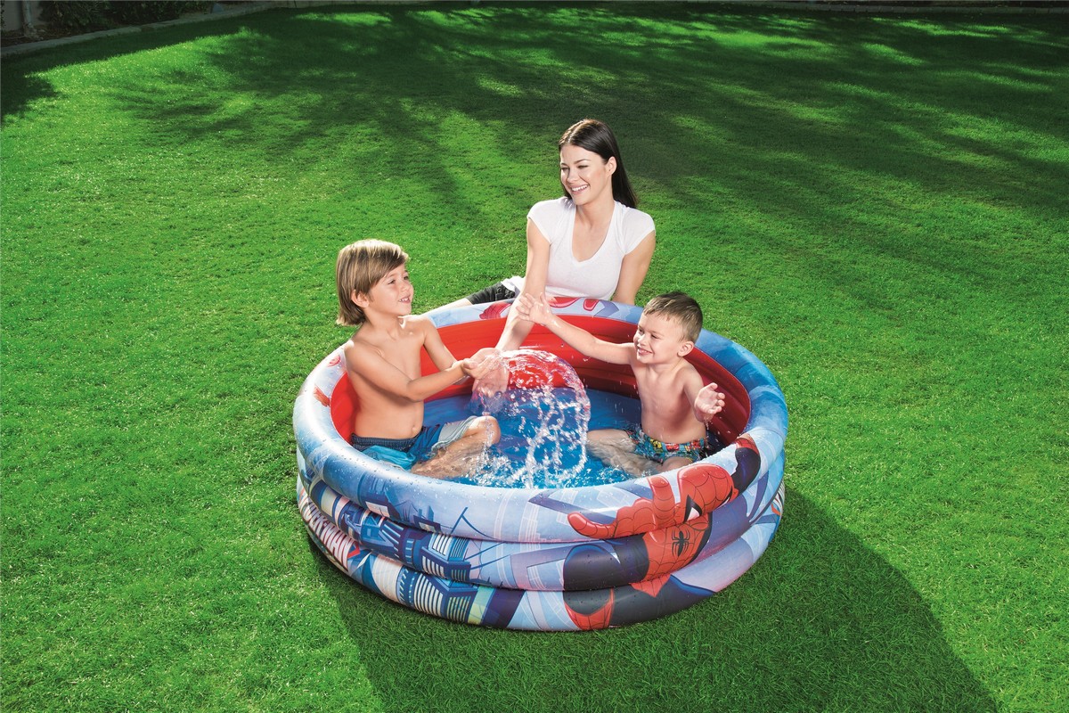 Детский надувной бассейн, круглый 122х30см Bestway Spider-Man 98018 1200_800