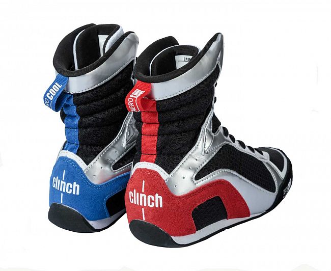 Боксерки Clinch Olimp Limited Edition черно-серебристо-сине-красные C416 650_532