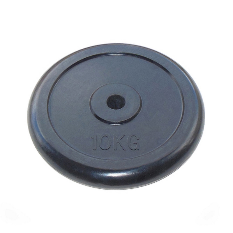 Диск обрезиненный 10кг Johns 71019-10B-26 чёрный 800_800