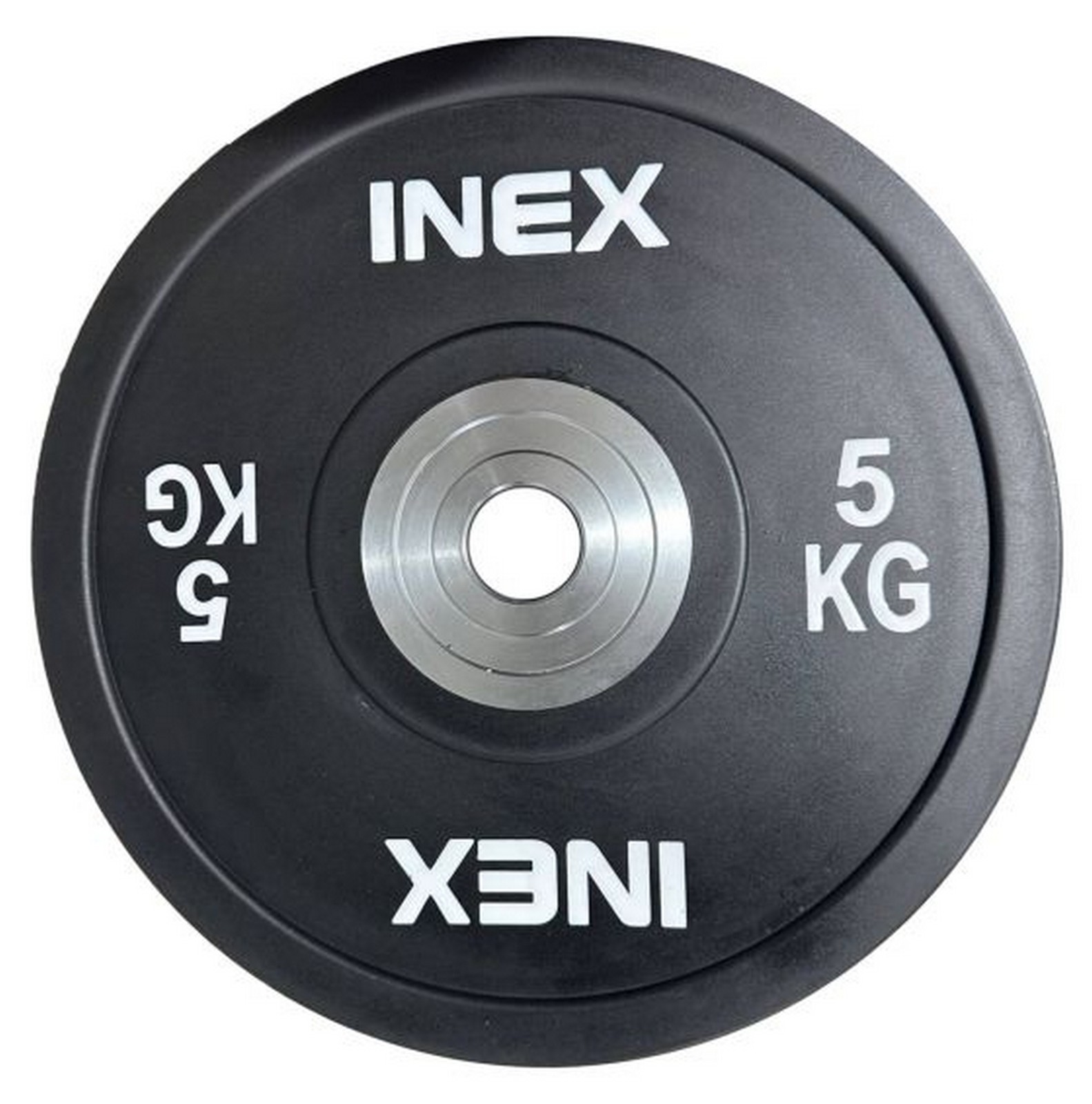 Олимпийский диск в уретане 5кг Inex PU Bumper Plate TF-P2100-05 черный\серый 1583_1600