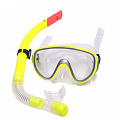 Набор для плавания маска+трубка Sportex E33110-3 желтый, (ПВХ) 120_120