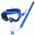 Набор для плавания маска+трубка Sportex E33114-1 синий, (ПВХ) 120_120